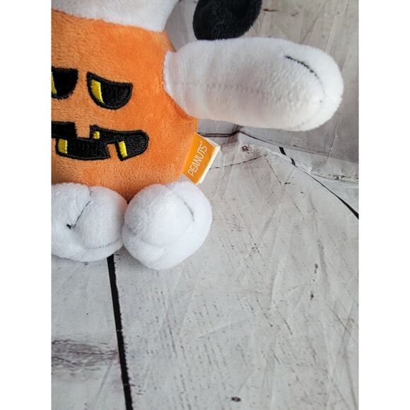 Peanuts Snoopy Jack O Lantern Pumpkin 8in Plush Stuffed Animal Dog Squeak Toy - Picture 2 of 4